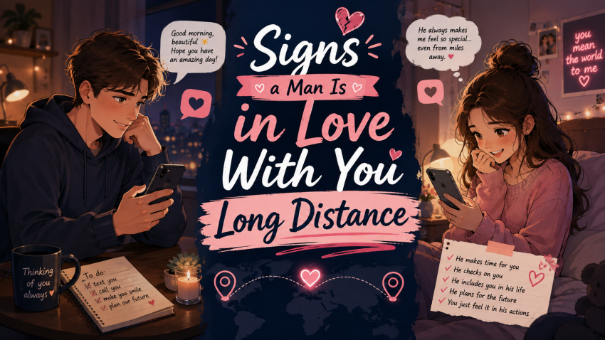 signs a man is in love in a long distance relationship