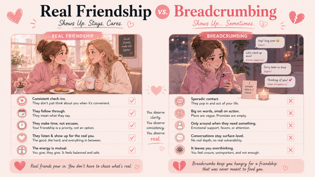 Signs of Breadcrumbing in a Friendship