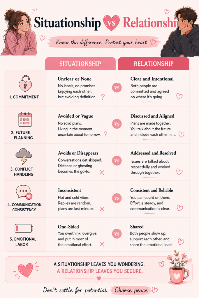 Situationship vs Relationship: Key Differences & Signs